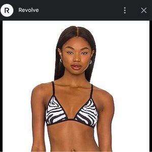 Beach Riot Kim Bikini Top in Zebra